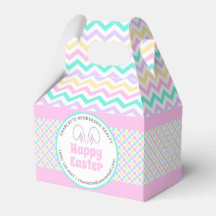 Pastel Bunny Ears Happy Easter Party Favour Box