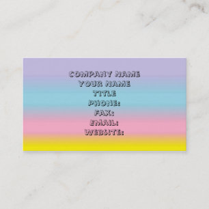 Pastel Business Card Template