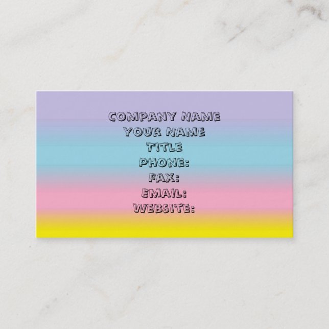 Pastel Business Card Template (Front)