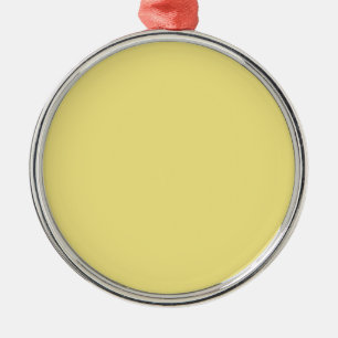 Pastel butter yellow background ready to customise metal tree decoration