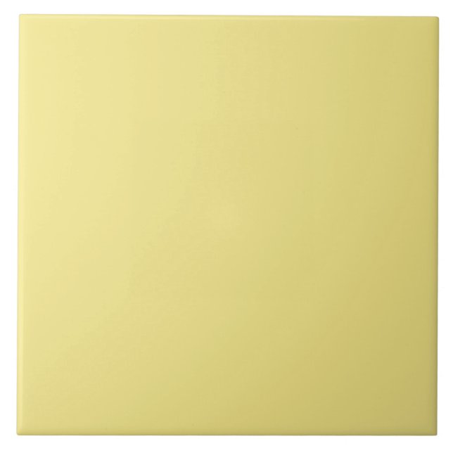 Pastel butter yellow background ready to customise tile (Front)