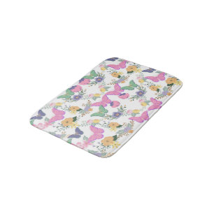 Pastel Butterflies Bath mat