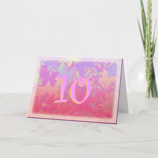 Pastel Butterflies Card (Front)