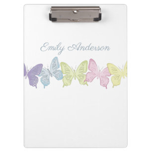 Pastel Butterflies Clipboard