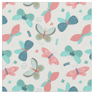 Pastel Butterflies Fabric