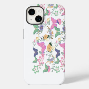 Pastel Butterflies Floral Case-Mate iPhone 14 Case