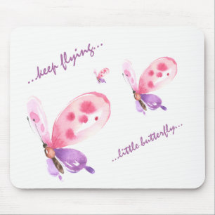 Pastel Butterflies - Inspirational - Mouse Pad