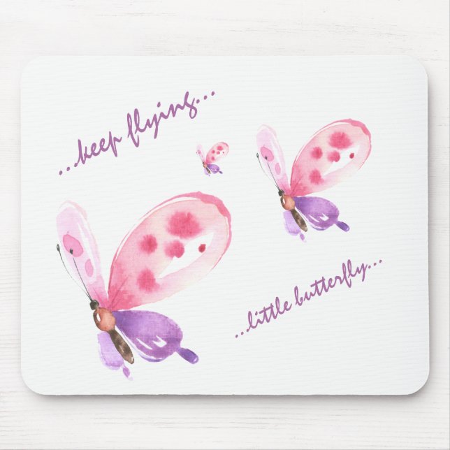 Pastel Butterflies - Inspirational - Mouse Pad (Front)