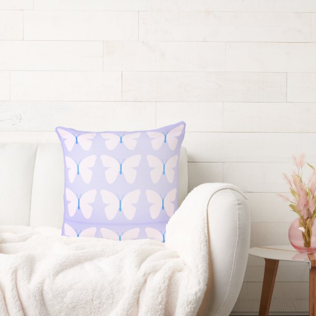 Pastel Butterflies, Large Throw Pillow (Couch)