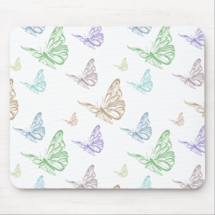 Pastel Butterflies Mouse Pad