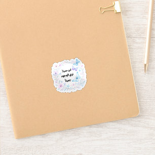 Pastel Butterfly Arabic Quote Sticker
