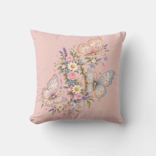 Pastel Butterfly Birthday Garden Cushion