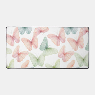 Pastel Butterfly Desk Mat