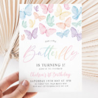 Pastel Butterfly Girl's 1st Birthday Rainbow Party