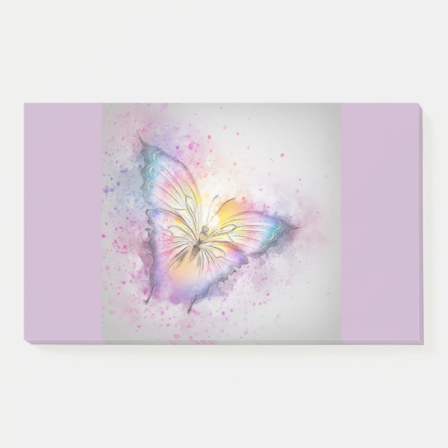 Pastel Butterfly Post-it Notes (Front)
