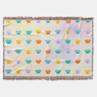 Pastel Butterfly  Throw Blanket