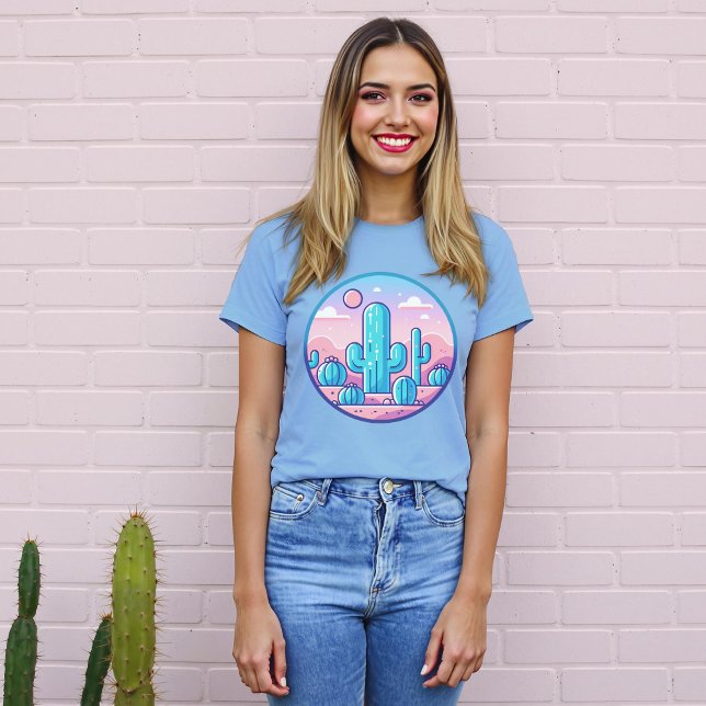 Pastel Cacti Desert for Cactus Lover T-Shirt (Pastel Cacti Desert for Cactus Lover T-Shirt)