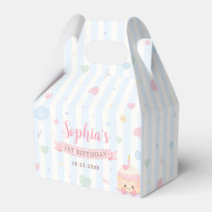 Pastel Cake Party Girl First Birthday Favour Box