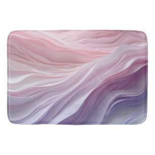 Pastel Calming Wave Pattern Bath Mat