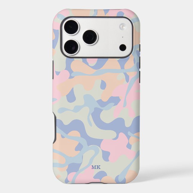 Pastel Camo Pattern Monogrammed (Back)