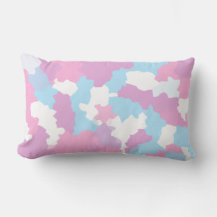Pastel Camouflage Abstract Art Pattern  Lumbar Cushion