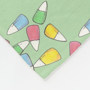 Pastel Candy Corn Candies Easter Basket Treat Fleece Blanket