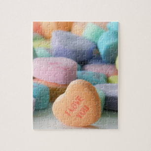 pastel candy hearts valentines day puzzle gift