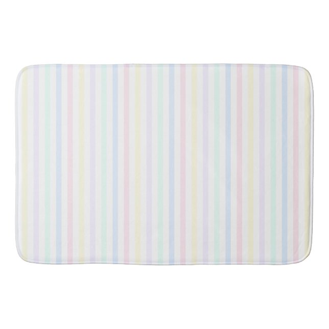 Pastel Candy Stripe Bath Mat (Front)