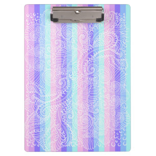 Pastel Candy Swirls   Striped Soft Fantasy Pattern Clipboard