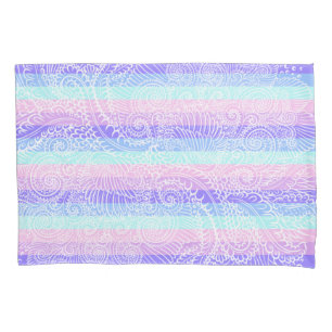 Pastel Candy Swirls Striped Soft Fantasy Pattern Pillowcase
