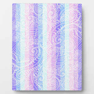 Pastel Candy Swirls Striped Soft Fantasy Pattern Plaque