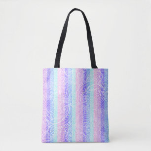 Pastel Candy Swirls Striped Soft Fantasy Pattern Tote Bag