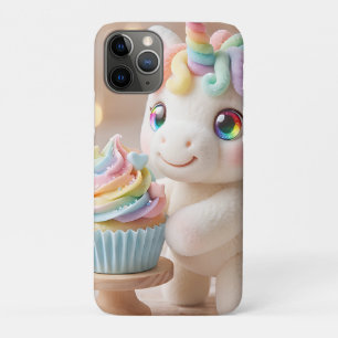 Pastel Candy Unicorn with Rainbow Cupcake iPhone 11 Pro Case