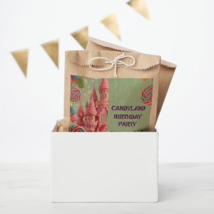 Pastel Candyland 3rd Birthday Favour Bags