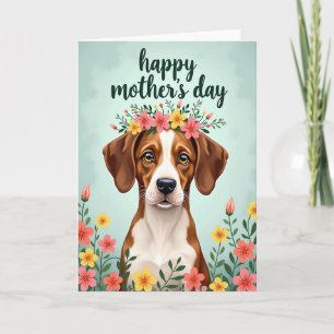 Pastel Canine Floral Card