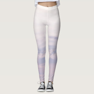 Pastel Caribbean Sunset Sky 2 #clouds #art Leggings