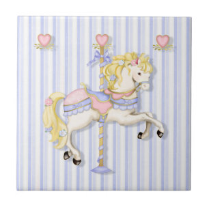 Pastel Carousel Pony Tile