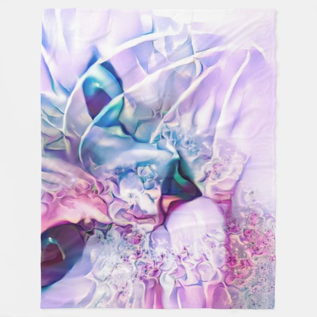 Pastel Cat Dreamscape  Fleece Blanket (Front)