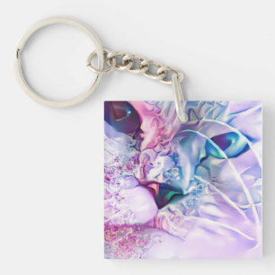 Pastel Cat Dreamscape Key Ring