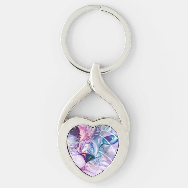 Pastel Cat Dreamscape  Key Ring (Front)