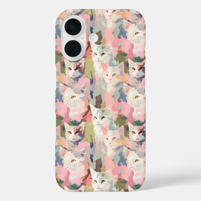 Pastel Cats Colourful Pattern Case-Mate iPhone Case (Back)
