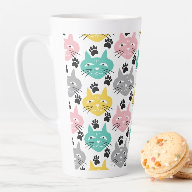 Pastel Cats Latte Mug (In Situ)