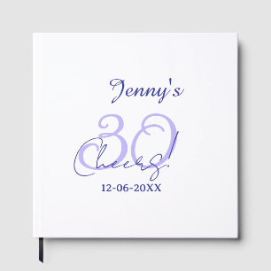 Pastel cheers 30th birthday purple elegant name da guest book