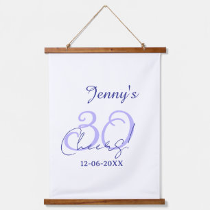 Pastel cheers 30th birthday purple elegant name da hanging tapestry