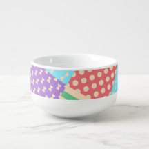 Pastel Chequered Stripe Bow Polkadot Geometric