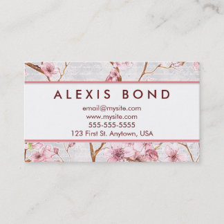 Pastel Cherry Blossom Design Business Card