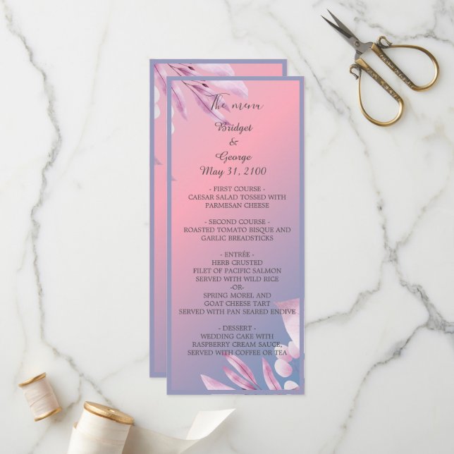 pastel cherry blossom sakura program & menu (Front/Back In Situ)