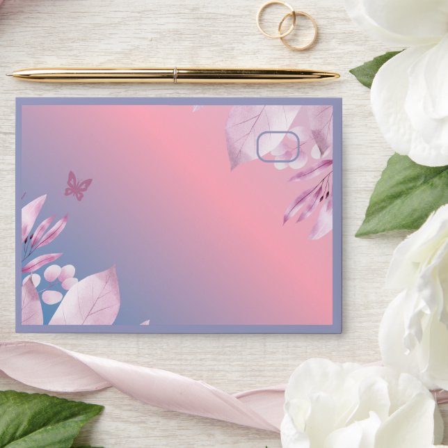 pastel cherry blossom sakura wedding envelope (Wedding)