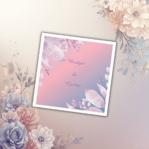 Pastel cherry blossom sakura wedding napkins