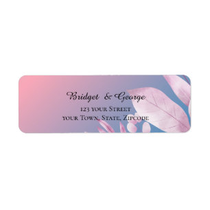 pastel cherry blossom wedding Return Adress Label Return Address Label